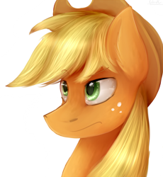 Size: 2968x3223 | Tagged: safe, artist:unilx, applejack, earth pony, pony, female, mare, simple background, solo