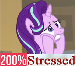 Size: 360x314 | Tagged: safe, edit, edited screencap, screencap, starlight glimmer, pony, the beginning of the end, 200% mad, caption, cropped, expand dong, exploitable meme, image macro, meme, stressed, text