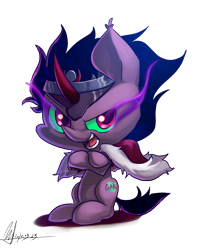 Size: 2312x2929 | Tagged: safe, artist:jggjqm522, derpibooru import, king sombra, pony, unicorn, chibi, solo