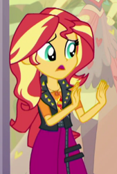 Size: 214x316 | Tagged: safe, screencap, sunset shimmer, better together, display of affection, equestria girls, cropped, solo