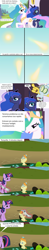 Size: 809x4096 | Tagged: safe, discord, princess celestia, princess luna, pumpkin cake, twilight sparkle, twilight sparkle (alicorn), alicorn, pony, comic, female, mare, my little pony, portuguese, translation