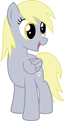 Size: 492x913 | Tagged: safe, artist:crimsonlynx97, derpy hooves, pegasus, pony, cute, derpabetes, female, happy, mare, open mouth, simple background, smiling, solo, transparent background, vector