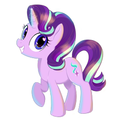 Size: 4724x4724 | Tagged: safe, artist:m-al, starlight glimmer, pony, unicorn, absurd resolution, cute, female, glimmerbetes, glowing horn, grin, heart eyes, horn, mare, simple background, smiling, solo, transparent background, wingding eyes
