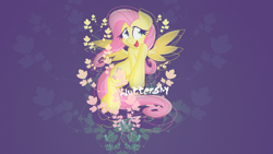 Size: 1920x1080 | Tagged: safe, artist:overmare, artist:portal15art, fluttershy, pegasus, pony, solo, vector, wallpaper