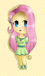 Size: 318x536 | Tagged: safe, artist:beatrizforever, fluttershy, human, chibi, humanized, pony coloring, solo