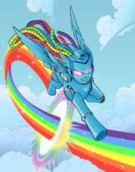 Size: 1024x1303 | Tagged: safe, artist:bdixonarts, derpibooru import, rainbow dash, pegasus, pony, autobot, solo, transformers