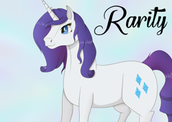 Size: 4092x2893 | Tagged: safe, artist:fia94, rarity, pony, unicorn, female, hoers, horn, mare, purple mane, solo, white coat