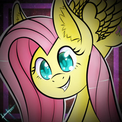 Size: 4000x4000 | Tagged: safe, artist:maxrubio, fluttershy, pegasus, pony, female, mare, pink mane, solo, yellow coat