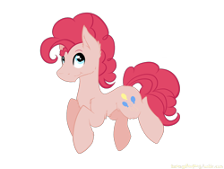 Size: 1600x1200 | Tagged: safe, artist:suenden-hund, bubble berry, pinkie pie, earth pony, pony, fluffy, jumping, rule 63, simple background, solo, transparent background