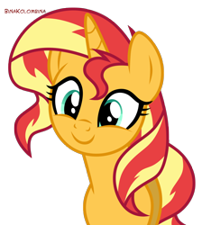 Size: 3400x3800 | Tagged: safe, artist:binakolombina, sunset shimmer, pony, unicorn, cute, female, high res, mare, shimmerbetes, simple background, solo, transparent background, vector