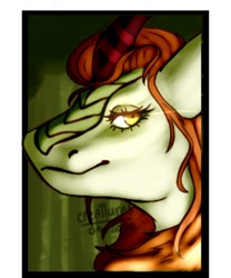 Size: 704x845 | Tagged: safe, alternate version, artist:creatturesz, autumn blaze, kirin, bust, female, smiling, solo