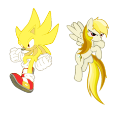 Size: 600x533 | Tagged: safe, artist:snicketbar, derpibooru import, rainbow dash, pegasus, pony, crossover, simple background, sonic the hedgehog, sonic the hedgehog (series), super rainbow dash, super sonic, transparent background, vector