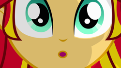 Size: 1920x1080 | Tagged: safe, screencap, sunset shimmer, equestria girls, equestria girls (movie), :o, close-up, open mouth, solo