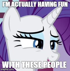 Size: 298x304 | Tagged: safe, rarity, pony, unicorn, bedroom eyes, exploitable meme, funny, i'm actually having fun with these people, lolrandom, meme, meme maker, why