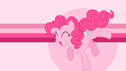 Size: 1920x1080 | Tagged: safe, artist:dnkovic, artist:takua770, pinkie pie, earth pony, pony, dancing, happy, vector, wallpaper