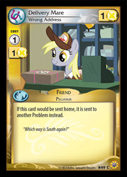 Size: 343x479 | Tagged: safe, derpy hooves, pony, the break up breakdown, ccg, enterplay, friends forever (enterplay), mailmare, merchandise, package, solo, that one nameless background pony we all know and love