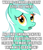 Size: 436x504 | Tagged: safe, derpibooru import, king sombra, lyra heartstrings, pony, unicorn, conspiracy lyra, exploitable meme, female, green coat, horn, looking at you, mare, meme, open mouth, simple background, solo, text, two toned mane