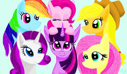 Size: 1024x600 | Tagged: safe, artist:shadow-nights, derpibooru import, applejack, fluttershy, pinkie pie, rainbow dash, rarity, twilight sparkle, earth pony, pegasus, pony, unicorn, female, group, mane six, mare, signature, simple background