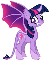 Size: 1024x1230 | Tagged: safe, artist:missitofu, derpibooru import, twilight sparkle, twilight sparkle (alicorn), alicorn, dracony, hybrid, pony, female, mare, solo