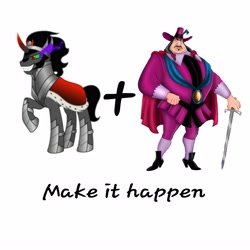 Size: 5000x5000 | Tagged: safe, derpibooru import, king sombra, pony, unicorn, absurd resolution, disney, exploitable meme, john ratcliffe, make it happen, pocahontas