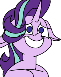 Size: 650x815 | Tagged: safe, artist:treble clefé, starlight glimmer, pony, unicorn, student counsel, floppy ears, forced smile, simple background, solo, transparent background