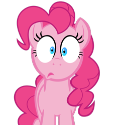 Size: 2800x2899 | Tagged: safe, artist:kuren247, pinkie pie, earth pony, pony, simple background, solo, stunned, transparent background, vector