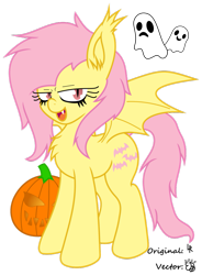 Size: 767x1041 | Tagged: safe, artist:darknisfan1995, artist:dubstepbrony4life, fluttershy, cute, flutterbat, simple background, solo, transparent background, vector