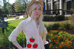 Size: 1000x666 | Tagged: safe, artist:ladyemrys, applejack, human, cosplay, irl, irl human, photo