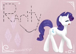 Size: 1280x907 | Tagged: safe, artist:zombiicrow, rarity, pony, unicorn, female, horn, mare, solo, white coat