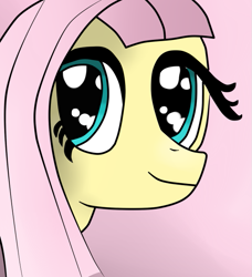 Size: 621x681 | Tagged: safe, artist:blue-shadow, fluttershy, pegasus, pony, bust, paint tool sai, portrait, smiling, solo