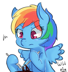 Size: 600x633 | Tagged: safe, artist:walthooves, derpibooru import, rainbow dash, pegasus, pony, chopsticks, food, noodles, solo