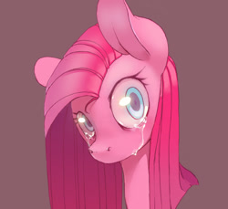 Size: 1280x1173 | Tagged: dead source, safe, artist:lonelycross, pinkie pie, earth pony, pony, bust, crying, pinkamena diane pie, portrait, sad, solo