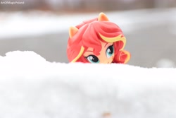 Size: 6000x4000 | Tagged: safe, artist:artofmagicpoland, sunset shimmer, equestria girls, doll, equestria girls minis, snow, solo, soon, toy