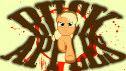 Size: 1920x1080 | Tagged: safe, artist:ivanthebrony, applejack, earth pony, pony, paint splatter, running, vector, wallpaper