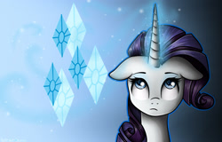 Size: 2500x1600 | Tagged: safe, artist:twotiedbows, rarity, pony, unicorn, floppy ears, looking up, solo