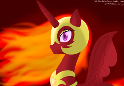 Size: 1300x900 | Tagged: safe, artist:tertonda, nightmare star, princess celestia, alicorn, pony, evil celestia, solo