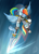 Size: 1080x1500 | Tagged: safe, artist:phuocthiencreation, derpibooru import, rainbow dash, pegasus, pony, crossover, dynasty warriors, solo, spear, zhao yun