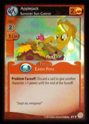 Size: 344x480 | Tagged: safe, applejack, earth pony, pony, card, ccg, celestial solstice, enterplay, mlp trading card game, solo