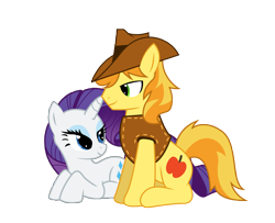 Size: 5520x4472 | Tagged: safe, artist:shadyhorseman, braeburn, rarity, pony, unicorn, absurd resolution, female, male, rariburn, shipping, simple background, straight, transparent background, vector