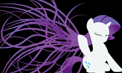 Size: 10000x6000 | Tagged: safe, artist:alligatorgummy, rarity, pony, unicorn, absurd resolution, eyes closed, minimalist, solo, wallpaper