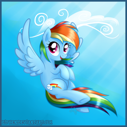 Size: 1200x1200 | Tagged: safe, artist:lifyen, derpibooru import, rainbow dash, pegasus, pony, female, mare, simple background, solo