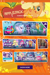 Size: 720x1086 | Tagged: safe, applejack, fluttershy, pinkie pie, rainbow dash, rarity, silverstream, smolder, spike, sunset shimmer, twilight sparkle, twilight sparkle (alicorn), alicorn, dragon, earth pony, hippogriff, pegasus, pony, unicorn, better together, equestria girls, my little pony: the movie, applejack month, fashion photo booth, friendship quests, mane six, official, pinkie pie and the cupcake calamity, rainbow dash brings the blitz, twilight sparkle's science fair sparks, website