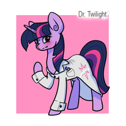 Size: 900x900 | Tagged: safe, artist:otterlore, derpibooru import, twilight sparkle, clothes, doctor, lab coat, pen, pocket, scientist, solo, spiderponyrarity, tumblr