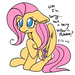 Size: 800x800 | Tagged: safe, artist:lustrous-dreams, fluttershy, pegasus, pony, ask, solo, tumblr