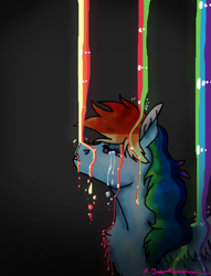 Size: 450x590 | Tagged: safe, artist:awesomesonicrainbow, derpibooru import, rainbow dash, pegasus, pony, female, gradient background, mare, solo