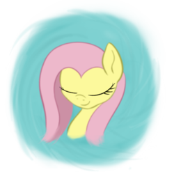 Size: 1000x1000 | Tagged: safe, artist:idontrunntoofast, fluttershy, pegasus, pony, female, mare, pink mane, solo, yellow coat