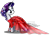 Size: 1200x844 | Tagged: safe, artist:tiffanymarsou, rarity, pony, unicorn, alternate hairstyle, clothes, dress, gala dress, solo