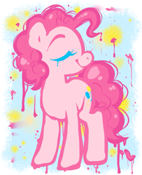 Size: 975x1200 | Tagged: safe, artist:inkie-heart, pinkie pie, earth pony, pony, cute, diapinkes, eyes closed, female, mare, profile, solo