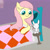 Size: 1600x1600 | Tagged: safe, artist:kimmychan1, angel bunny, fluttershy, pegasus, pony, bed, coffee