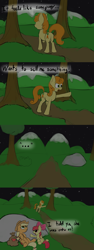 Size: 2992x7976 | Tagged: safe, artist:marsminer, apple bloom, applejack, carrot top, golden harvest, earth pony, pony, comic, jellyfish hunter, selling, spongebob squarepants